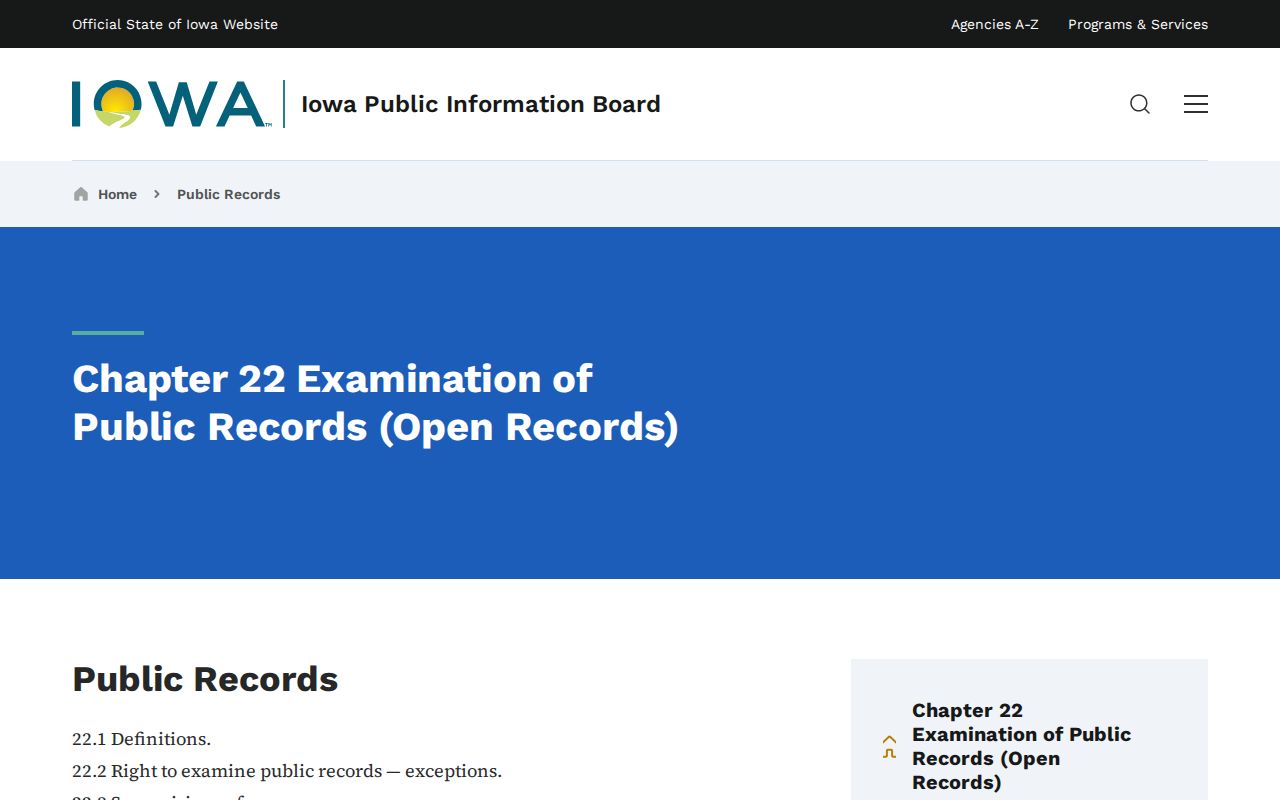 Iowa Public Information Board guidance on records access fees and responses